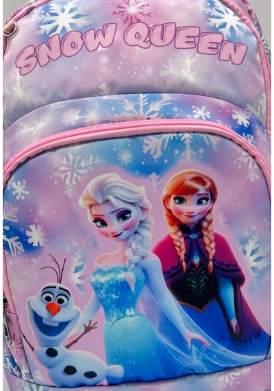 Frozen Desen Termal Beslenmelikli Ve Kalemlikli Suya Dayanıklı Kumaş Sırt İlkokul Çantası / 3900 Çok Renkli