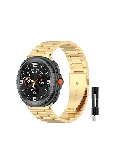 Samsung Galaxy Uyumlu Watch 8 42mm 44mm Classic 46mm Kordon Klipsli Metal Kordon 04 +kısaltma Aparatı