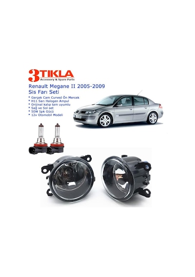 Renault Megane Sedan 2005 Sis Farı Set Oem: 8200074008