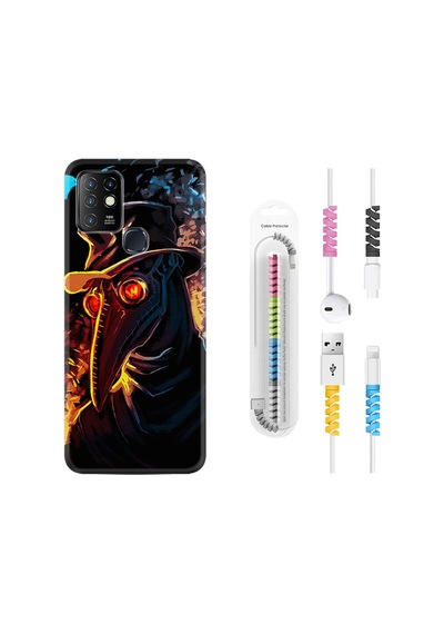 Infinix Hot 9 Kılıf Kablo Koruyuculu Karga 1616