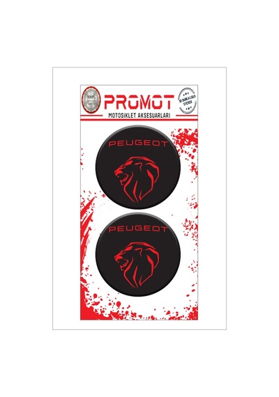 Peugeot 3d Kabartmalı Damla Logo Sticker 5cm 03
