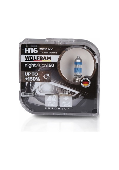 H16 Halojen Ampül Nv +%150 Fazla Işık Ve %20 Beyaz Işık 12v 19w - Wolfram 29316nv