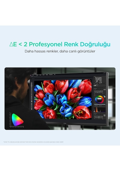 TCL 24G54 24 İnç FHD Mini LED Monitör, 100 Hz, HDR400, 5 ms GTG, %99 sRGB