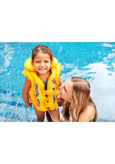 Şişme Can Yeleği Deniz Yeleği Şişme Cankurtaran Yelek Life Vest Yakalı Can Yeleği Emniyet 50x47 Cm.