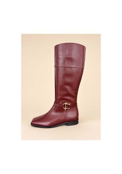 37brandshoes Bordo Deri Bot Bordo Bordo