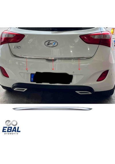 Ebal Otomotiv Hyundai i30 Krom Bagaj Alt Çıtası 2011-2017 ARASI P.Çelik
