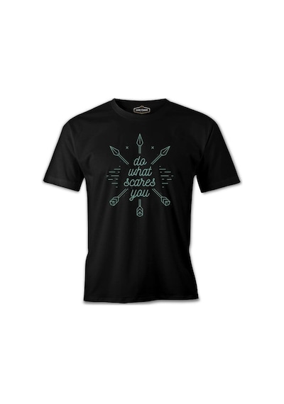 Boho Text And Arrows Siyah Erkek Tshirt 001