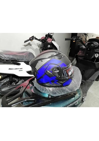 Jk-20 Jk902 Çene Pedli Güneş Vizörlü Çeneden Açılır Kask D-1 L Beden