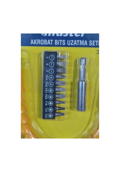 12 Parça 30 Cm Akrobat Kıvrılabilir Eğilebilir Bits Uç Vidalama Vida Sıkma Sökme Torx Yıldız Düz Uç