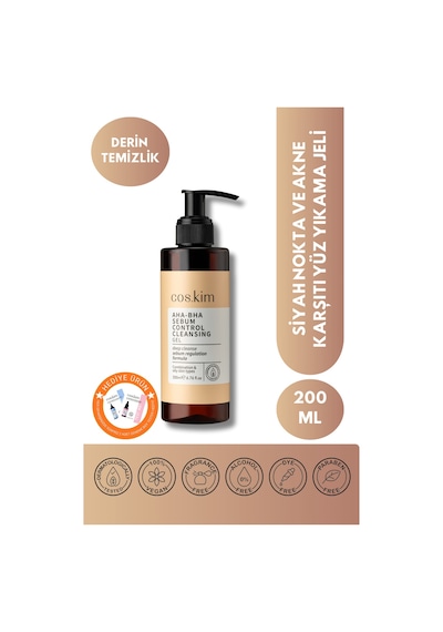 Aha & Bha Içeren Sebum Dengeleyici Gözenek Arındırıcı Temizleme Jeli 200 Ml Karma - Yağlı Ciltler