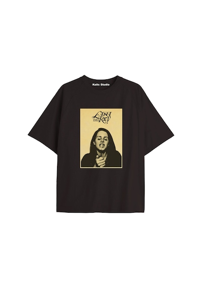 Kalic Studio Lana Del Rey Oversize T-shirt Kod29 Siyah-29