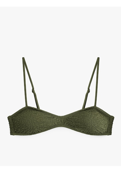 Koton Dokulu Straplez Bikini Üstü Yeşil 6sak10070mm