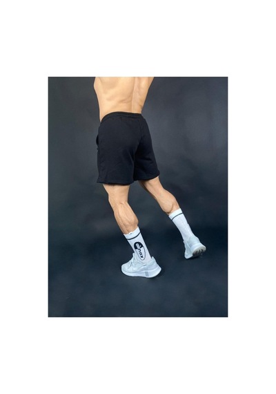Medinenur Erkek Black Baskılı Siyah Regular Fit Cepli Şort Siyah