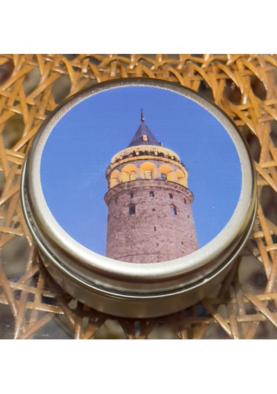 Galata Kulesi Mavi Çiçekli Tkm