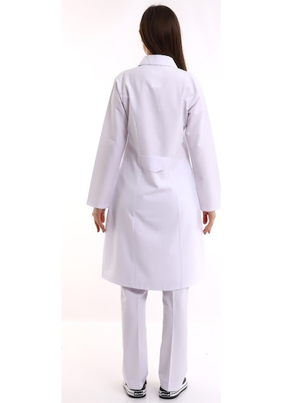Doktor Öğretmen Kadın Önlük Uzun Boy Ceket Yaka - 171 Beyaz-7042