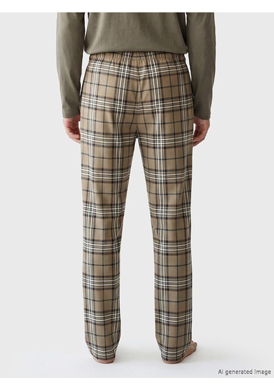 Lc Waikiki Lc Waıkıkı Bej Standart Kalıp Ekose Erkek Pijama Altı