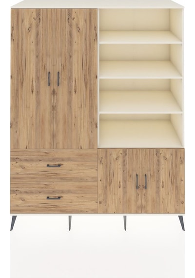 Kronos Gardrop 7 Raflı 2 Çekmeceli Tek Askılı 176x59x221 Aytaşı-çam Çam Kronos Gardrop 7 Raflı 2 Çekmeceli Tek Askılı 176x59x221 Aytaşı-çam Çam