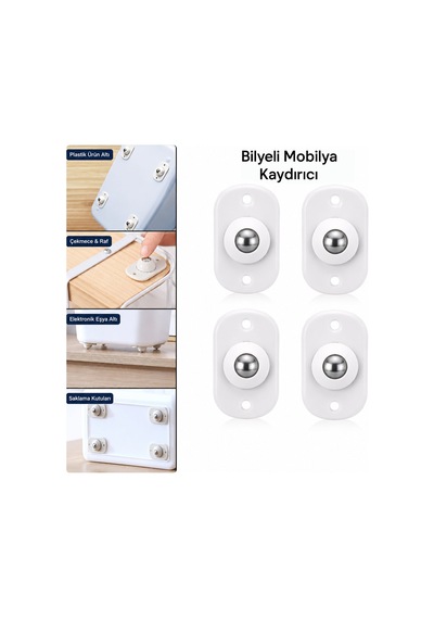 Kartelalı 4pcs Tek Bilya Tekerlekli Mobilya Eşya Taşıma Aparatı 360 8kg Taşıma Kapasite 4741