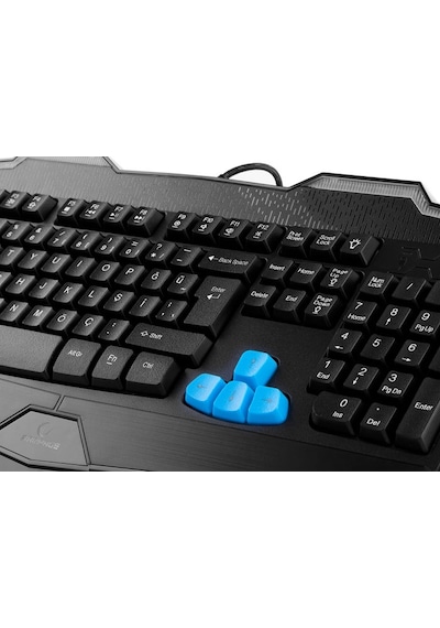 Rampage KM-R10 Usb 3 Farklı Ledli Gaming Multimedia Q Klavye Mouse Set