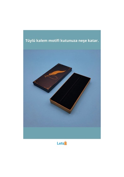 Tüylü Motifli Kaliteli Hediyelik Kalem Kutusu 17 Cm Çok Renkli
