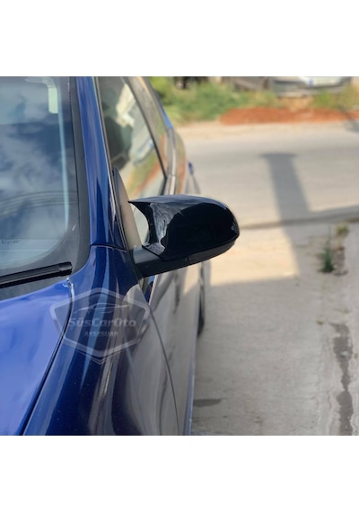 ŞüsCarOto Vw Jetta MK5 2005-2010 Batman Yarasa Ayna Kapağı Piano Black ABS (00)