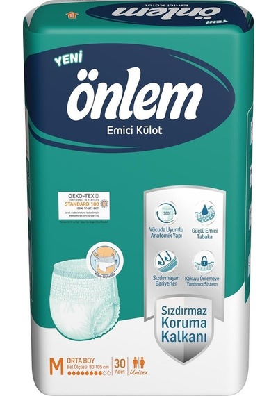 Önlem Yetişkin Emici Külot Bezi Orta Boy Medium 30 Adet X 2 Adet M