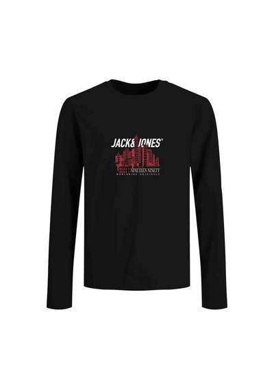 Jack & Jones Joryork Tee Ls Crew Neck Siyah Erkek Çocuk Kısa Kol T-shirt SIYAH