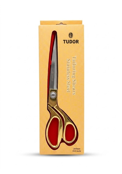 Tudor Profesyonel Terzi Makası 265mm Paslanmaz Çelik Altın Saplı