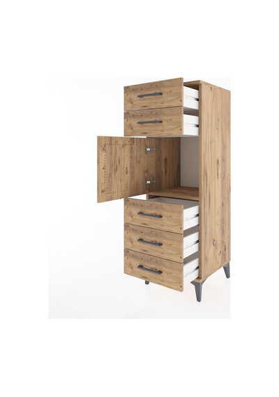 Hyperion Dolap Tek Raflı 5 Çekmeceli Tek Kapaklı 44x44x134 Çam-çam Atlas Çam Hyperion Dolap Tek Raflı 5 Çekmeceli Tek Kapaklı 44x44x134 Çam-çam Atlas Çam