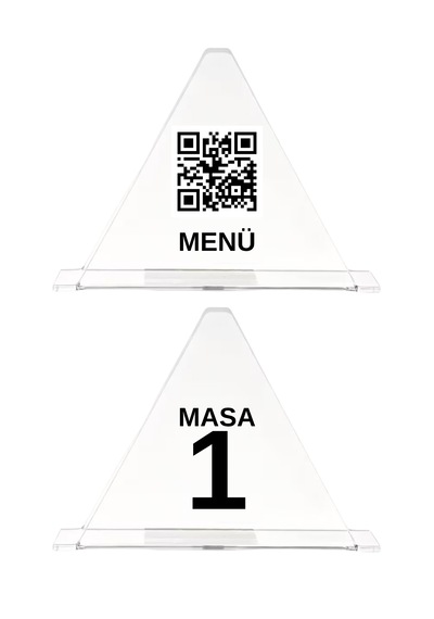 Pleksi Masa Peçeteliği-numaratörü Şeffaf