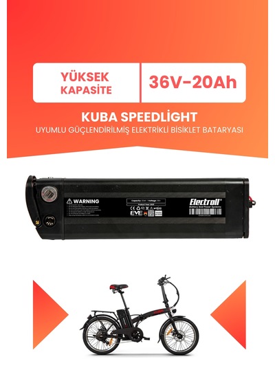 Kuba Speedlight Uyumlu 36v 20ah Yüksek Kapasite Batarya