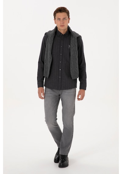 U.S. Polo Assn. Erkek Gri Straight Fit Jean Pantolon 50316562-DN0025 U.S. Polo Assn. Erkek Gri Straight Fit Jean Pantolon 50316562-DN0025