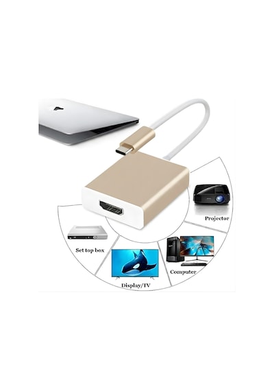 3.1 Type-c To Hdmı Adaptör Dönüştürücü 4k Monitör, Smart Tv, Projeksiyon Uyumlu