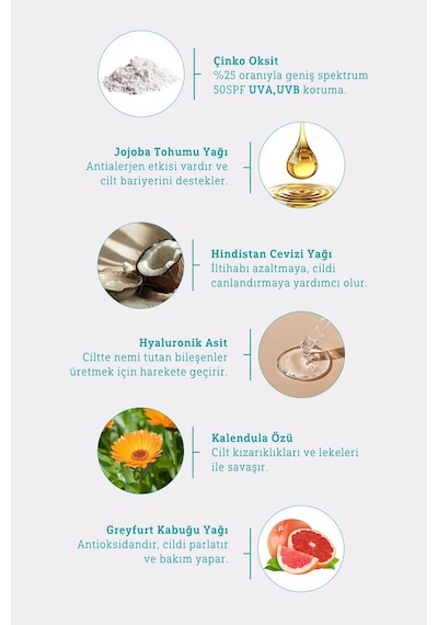 Minela Care Hydrating Mineral Filtreli Renkli Yüz Güneş Kremi SPF50 70 G
