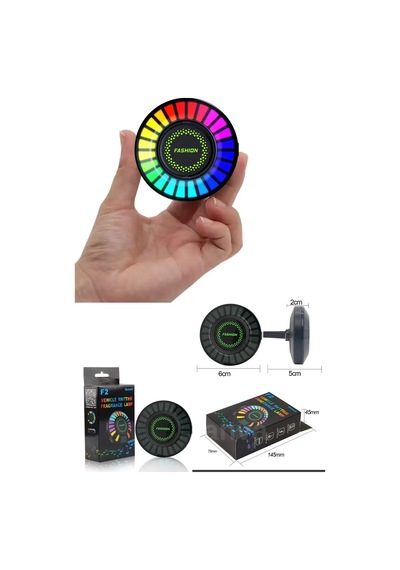 Rgb Müzik Ekolayzer Led Çubuk Sese Duyarlı Ritim Animasyonlu 32 Led Şarjlı Android-ıos - Beyaz