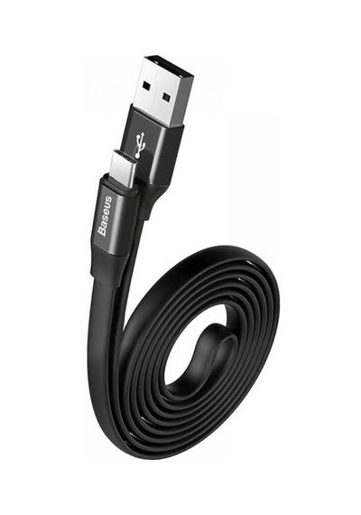 Baseus Nimble 2A Type-C Şarj ve Data Kablosu 1.2 Metre Siyah CATMBJ-AO1