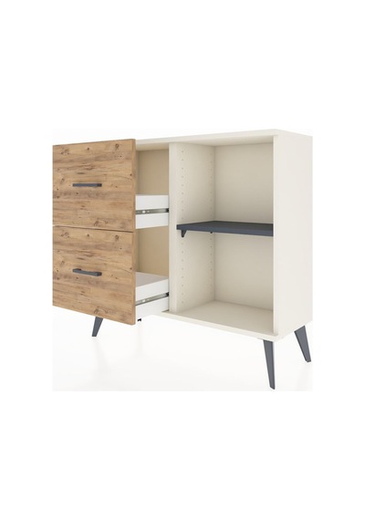 Arges Şifonyer Tek Raflı 2 Çekmeceli 88x30x80 Aytaşı-antrasit/çam Antrasit/çam Arges Şifonyer Tek Raflı 2 Çekmeceli 88x30x80 Aytaşı-antrasit/çam Antrasit/çam