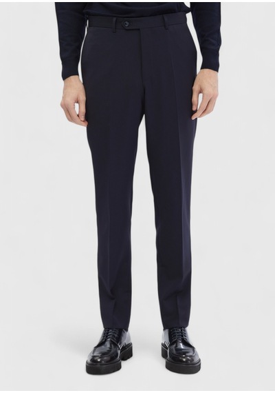 Ramsey Lacivert Modern Fit Klasik %100 Yün Pantolon lacivert navy Blue