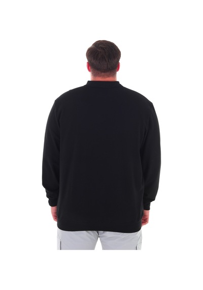 Erkek Büyük Beden 115-155 Kilo Arası İçin Uygun Uzun Kol Polo Yaka Mevsimlik Sweatshirt Siyah Erkek Büyük Beden 115-155 Kilo Arası İçin Uygun Uzun Kol Polo Yaka Mevsimlik Sweatshirt Siyah