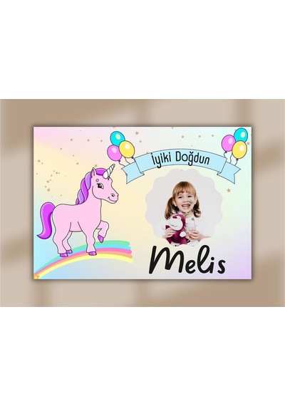 Çocuklara Özel Resimli Doğum Günü Posteri 50 X 35