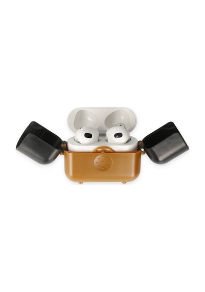 Airpods 3 3.nesil Basmalı Kılıf - Kahverengi-siyah