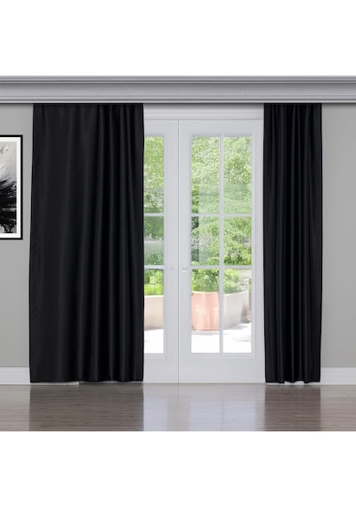 Gauze Fabric Design Blackout Siyah Karartma Özellikli Fon Perde 300 X 250 Çok Renkli