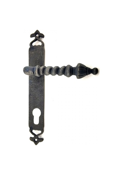 Hubrendy Çer Antika Tarz Dekoratif Pirinç Burma Banyo Kapı Kolu - 247x35 Mm, Oksit