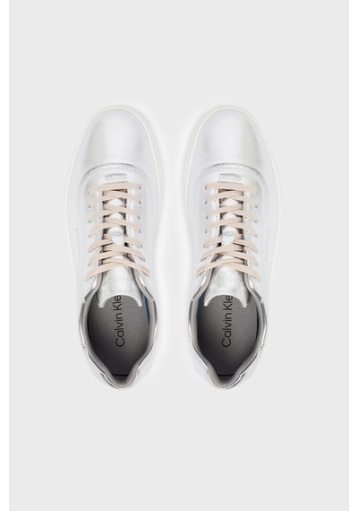 Calvin Klein Deri Logolu Sneaker Ayakkabı Hw0hw03289pe6 Bayan Ayakkabı Hw0hw03289 Pe6 Gri