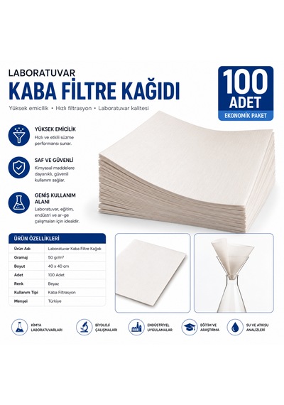 Kaba Filtre Kağıdı 50 Gr 40x40 - 100 Adet