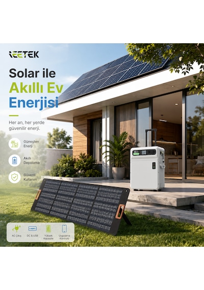 Initial Entropy Energy Sh4000+2x Sp400 Profesyonel Solar Enerji Seti 5120wh 4000w Hibrit Ess+800w Güneş Paneli