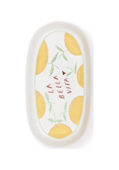 The Mia Itl0019 Italian Summer Oval Servis Tabağı 2li 29 Cm Ekru