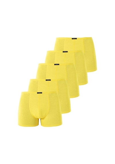 Arma Yıldız Erkek Bambu Boxer Sarı İnce Bel Lastikli 5'li Paket-sarı Sarı