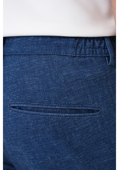 Efor Comfort Fit Kırçıllı Beli Lastikli Gece Mavisi Jogger Pantolon P 1176 Mavi