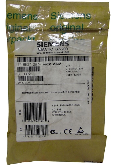 6es7297-1aa20-0xa0 Cartrıdge S7-221/22 Clock W.bat